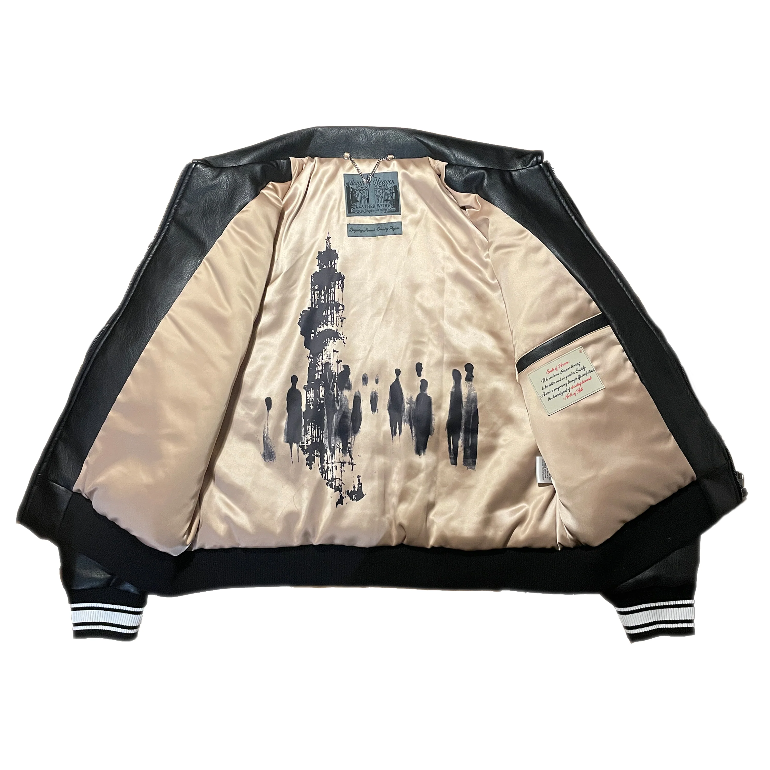 NORTH OF HELL - Vegan Leather Jacket - Image 4