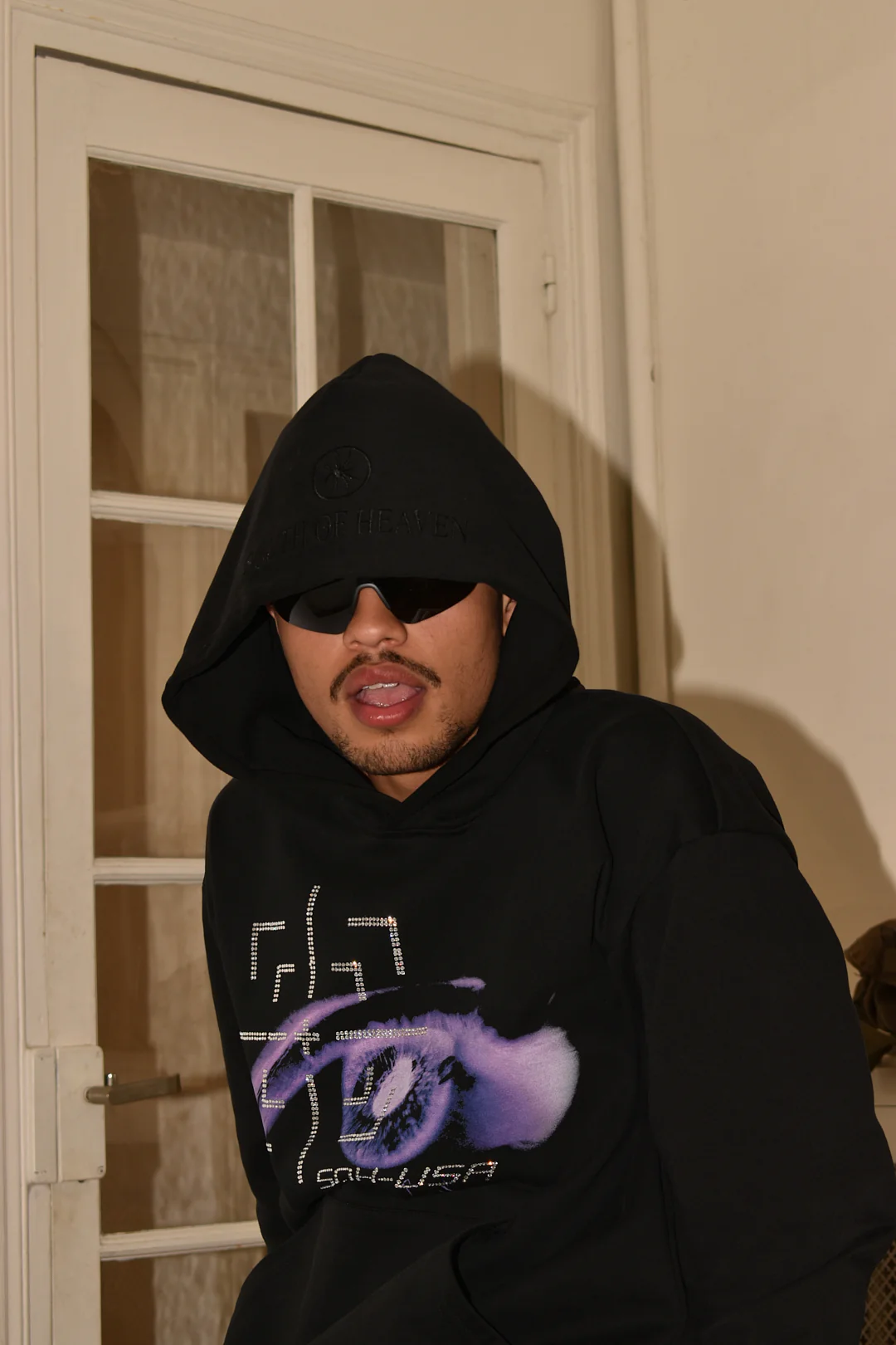 VISION - Heavyweight Print/Rhinestone Hoodie - Image 5